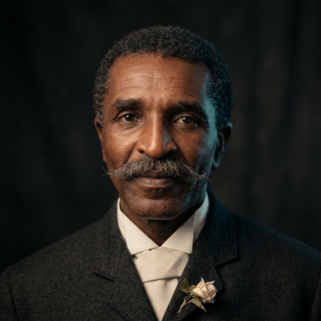 AI-created tribute portrait of George Washington Carver.